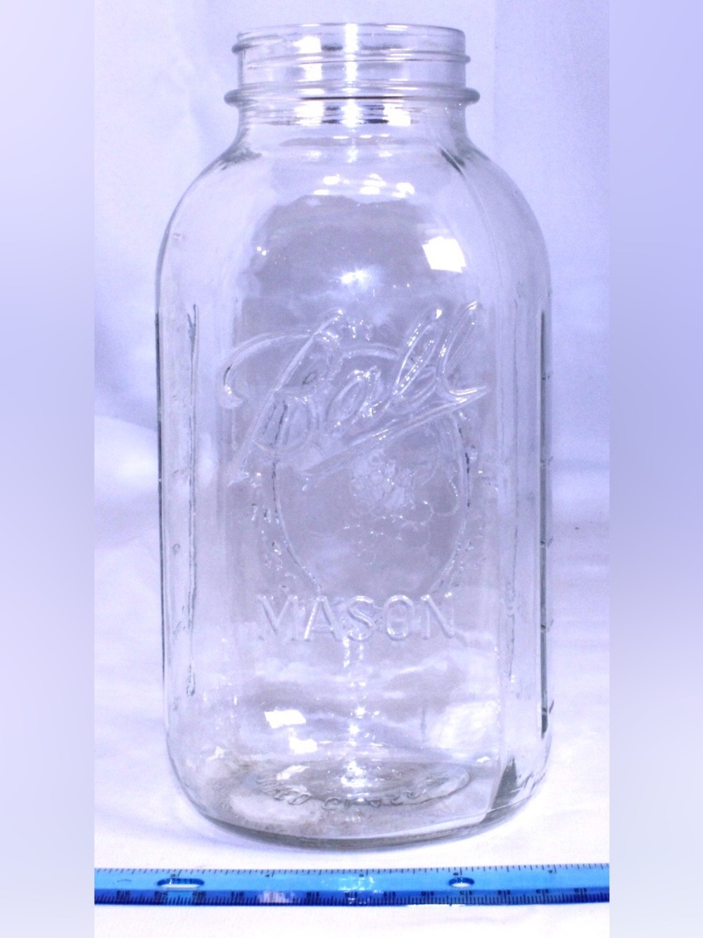 Vintage Ball Sculptured Glass fruit jar #49 - half gallon